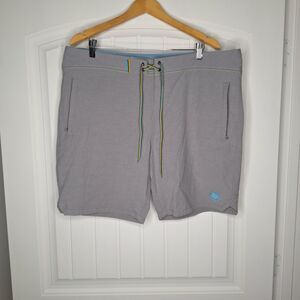 Marsh Wear Ride The Tide Board Shorts Mens 40 Gray Drawstring 8" Swim Trunks